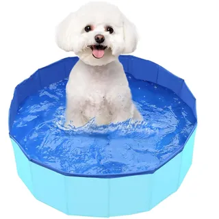 Faltbarer Hundepool,50x8 cm Hundeplanschbecken,Planschbecken für Haustiere für Kleine und Große Hunde, PVC Schwimmbecken, Faltbare Hundepool für Kleine Hunde ﻿