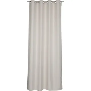 Schöner Wohnen Ösenvorhang , Beige , Textil , Uni , 140x250 cm , Heimtextilien, Vorhänge, Fertigvorhänge, Verdunkelungsvorhänge