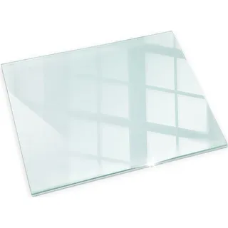 Glasbodenplatte für Kaminofen – ESG Funkenschutzplatte aus Sicherheitsglas – Hitzeschutzplatte – Bodenschutz aus Glas – Kamin Glasplatte – Schutzunterlage für Ofen, Kamin, Holzofen – Transparent – 80x60 cm - Transparent