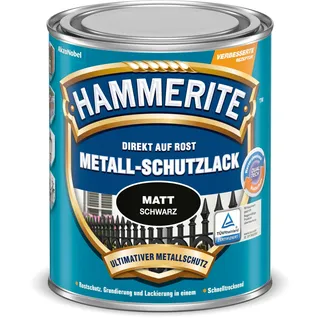 Hammerite Metall-Schutzlack Schwarz matt 0,75 l