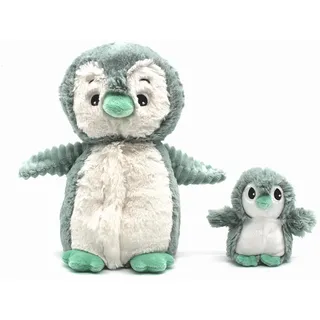 Les Déglingos Les Ptipotos by Glissou Le Pinguin Maman Baby – Kuscheltier Geburt – Mintgrün – 16 cm