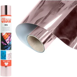 Siser Metall Rose Gold, 30cm x 0,5mt, thermotransferierbares Vinyl, Metall Effekt für Stoff Personalisierung, Kleidung und Accessoires, Bastelartikel, leicht zu schneiden