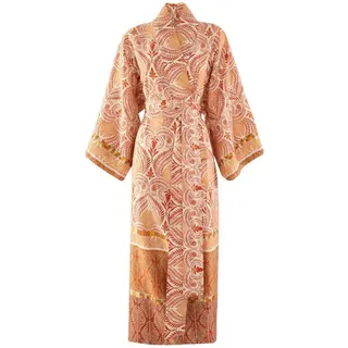 BASSETTI Nairobi Kimono aus 100% Baumwollsatin in der Farbe ROT R1, Größe: S-M - 9332201