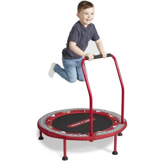 Radio Flyer 2-in-1-Kindertrampolin, rotes Minitrampolin für Kleinkinder im Alter von 3 bis 6 Jahren