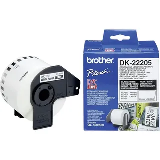 Brother Universaletiketten DK22205 Weiß 62 mm x 30,48 m 1 St.