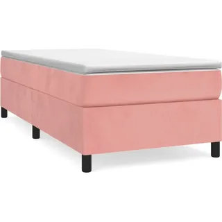 vidaXL Boxspringbettgestell Rosa 80x200 cm Samt - Rosa