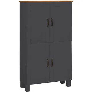 Home affaire Midischrank »Rodby« FSC®-zertifiziertes Massivholz, Breite 75cm, Höhe 130cm, schwarz