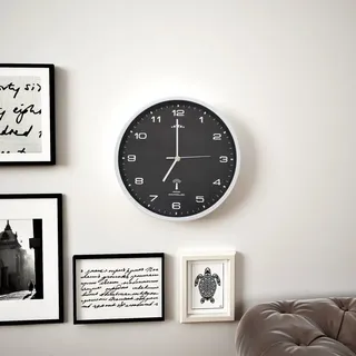 vidaXL Funkwanduhr mit Quarzwerk 31 cm Schwarz - Schwarz