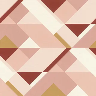 Rasch Tapete 533101 - Vliestapete mit geometrischem Motiv mit Dreicken in Rosa, Beige und Gold - 10,05m x 0,53m (LxB)