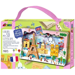 Avenir 6305079 3D Städte-Bastelset, Paris, Stadt Miniaturpuzzle, DIY Holzpuzzle, Deko-Geschenk für Erwachsene und Kinder ab 6 Jahren