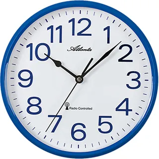 Atlanta Wanduhr, Funk, Ø 25,5 cm, 4378-5 - Blau