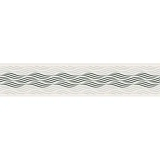A.S. Création Bordüre Wellen 5,00 m x 0,13 m Beige/Schwarz 384126