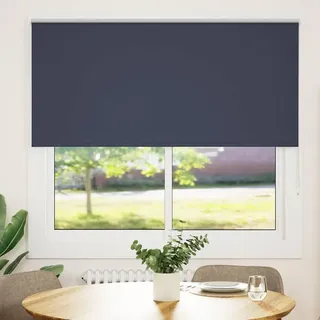 vidaXL Verdunkelungsrollo Marineblau 160x150 cm Stoffbreite 156,6 cm - Blau