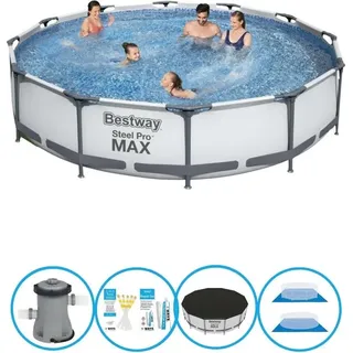 Bestway Pool Steel Pro MAX - Inklusive Zubehör - 366x76 cm