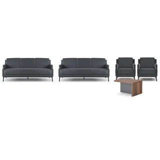 JV moebel Dunkelgraue Designer Arbeitszimmer Möbel Sitzmöbel Couchtisch Sessel