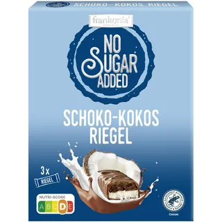 frankonia CHOCOLAT NO SUGAR ADDED Schoko-Kokos Riegel, 100 g (3x33 g)