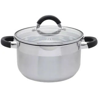 2er Set Edelstahl Kochtopf 3,5L 24x17cm Kochtöpfe Topfset Töpfe 2x topf + Deckel