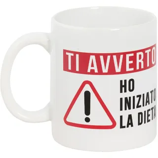 Franco Cosimo Panini O.P.S. Personalisierte Keramiktasse mit lustigen Sprüchen und ansprechendem Design, geeignet für Backofen, Mikrowelle, Spülmaschine, Fassungsvermögen 350 ml, Format 10 x 8 x 8 cm,