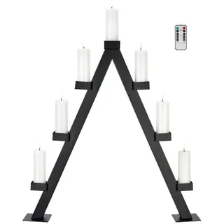 Markslöjd Weihnachtspyramide , Schwarz , Metall , 66x85x10 cm , zum Stellen , Dekoration, Weihnachtsdekoration, Weihnachtsbeleuchtung