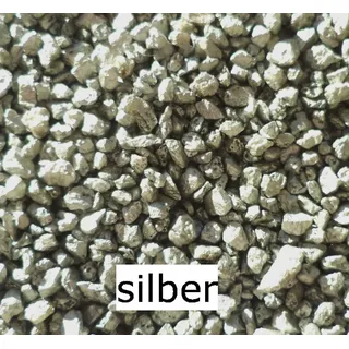 Dekogranulat Farbkies Dekosteine 2-4mm 1000g Streudeko GERMANY-Farbe:silber