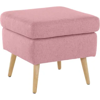 Polsterhocker HOME AFFAIRE "Sallito", rosa (rose), B:52cm H:49cm T:52cm, Struktur Hahnentritt (67% Polypropylen, 33% Polyester);Samtoptik (100% Polyester);Fellimitat (100% Polyester);Samtcord (92% Polyester, 8% Polyamid);Struktur (100% Polyester);Struktur fein (100% Polyester), Hocker, Polsterhocker, die kleinere Version von "Salla", in 6 Bezugsqualitäten