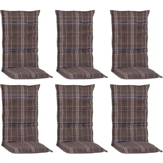 Beo Sitzauflage Hochlehner Brilon 6er-Set Karo Braun kariert