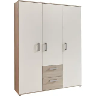 Home Affaire Kleiderschrank Geert 130 x 188 x 51 cm Grau/Weiß