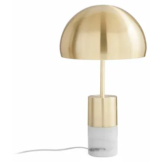 FANEUROPE Igea Tischleuchte, Gold/Marmor, 2 x E14, 30 x 51,5 cm