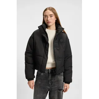 Steppjacke HUGO BLUE "Faren", Damen, Gr. XXL (44), schwarz (schwarz 001), Web, Obermaterial: 100% Polyamid, unifarben, kurz, elastischer Bund, Jacken Steppjacke, Relaxed Fit, mit verstellbarem Saum