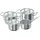 TWIN Classic Topf-Set 4-tlg. Kochtopf + Bratentopf + Stieltopf