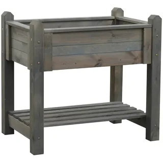 Promadino Blumenkasten 90 x 60 x 84,5 cm Grau