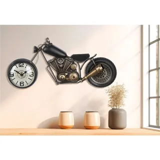 Casablanca by Gilde Wanduhr "Motorrad", bronzefarben, grau, schwarz