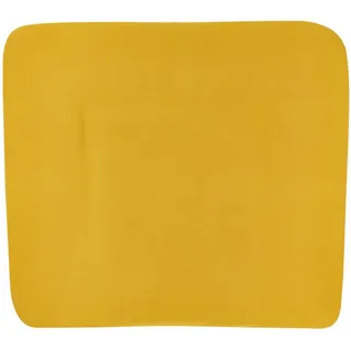 Meyco Baby Uni Wickelauflagenbezug (weich und hautfreundlich, aus 100% Baumwolle, waschbar, einfache Pflege, trocknergeeignet, Größe: 85 x 75 cm), Ockergelb