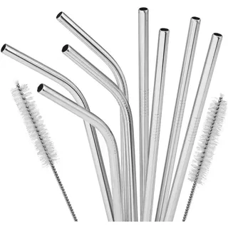 bremermann Trinkhalme, silber , Metall , 26.5 cm , Barzubehör & Weinzubehör, Barzubehör