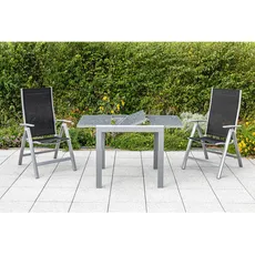 Bild von Gartentisch ausziehbar, Semi Metall/Glas L: 80-120 cm