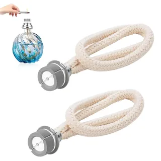 2 Stück Duftlampe Docht für Lampe Berger, Lampen Ersatzbrenner Zubehör, Duft Öllampe Docht Ersatz Luft Kontrolle Katalytischer Brenner Lampe Docht, für Raumluft Verbessern Aromatherapie(Silber)