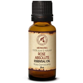 Rose Absolute Ätherisches Öl 20ml - Rosa Damascena Bulgarisch - Aromatherapie Rosenöl für Diffusers und Duftlampen - Duftöle für Seifenherstellung und Kerzen - Rosen Öl für Haut & Haare und Raumduft