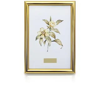 Andiker 6x4 Zoll Fotorahmen, stabiler Bilderrahmen aus Aluminiumlegierung mit Passepartout und klarem Tischdekoration für Geburtstag Hochzeit und Fest (Gold)