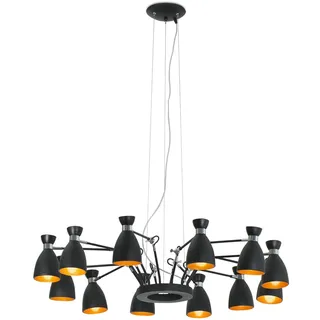 Faro 20048, Schwarz, Metall, IP20, I, 12 Glühbirne(n), E14 - Schwarz