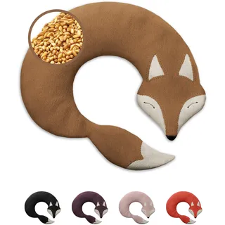 Leschi Bio-Körnerkissen für Nacken & Schultern "Fuchs Noah" in Hellbraun