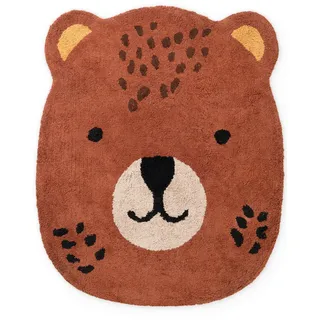 Hanse Home Kinderteppich , Braun, Multicolor , Textil , Bär , Tierform , 120x149 cm , für Fußbodenheizung geeignet, rutschfest, waschbar, pflegeleicht, strapazierfähig , Teppiche und Böden, Teppiche, Waschbare Teppiche