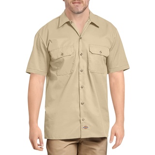 Dickies Herren Pracovní košile krátkým rukávem Button Down Arbeitshemd, Desert Sand, XL EU