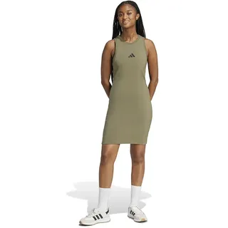 Adidas Future Icons Small Logo Kurzes ärmelloses Kleid - Olive Strata - S