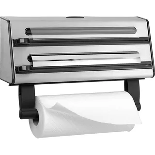 Emsa Contura 3-fach-Schneidabroller, Edelstahl, silber/schwarz