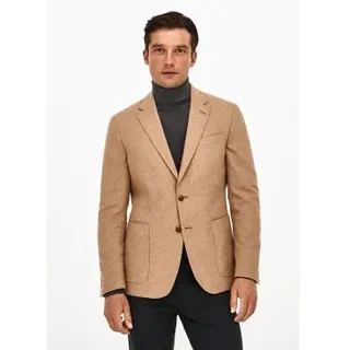 Hackett London für Herren. HM443089 Jacke Soft Cott Flanell Cc braun (40/34), Lässig, Baumwolle