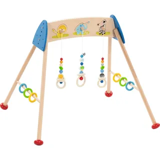 Gollnest & Kiesel GmbH & Co. KG goki 65259 Baby-Fit Wilde Tiere, Tierstimmen Greif- und Spieltrainer aus Holz, Spielebogen mit Sound, Greifen und Lernen, Made IN Germany, Lernspaß ab Geburt