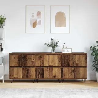 vidaXL Sideboards 3 pcs Altholz 180 x 35 x 70 cm Holzwerkstoff - Braun
