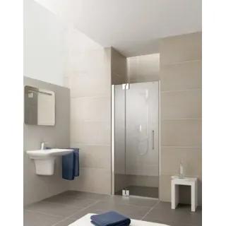 Kermi Pendeltür PASA XP 1TL 08018, PX1TL080181PK, Farbe: Silber Mattglanz Echtglas klar Clean