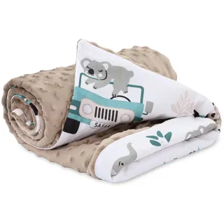 Totsy Baby Babydecke Kuscheldecke Baby Decke Ganzjahresdecke mit Plüschstoff 75x100 cm - Kinderdecke Kinderwagen Blanket Babydecken Kinderwagendecke und Erstausstattung für Neugeborene und Kinder Oeko-Tex