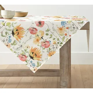 Artoid Mode Blumen Blüten Frühling Tischwäsche, Saisonaler Sommer Küche Tisch Dekoration Drinnen Urlaub Party Dekor 85x85 cm